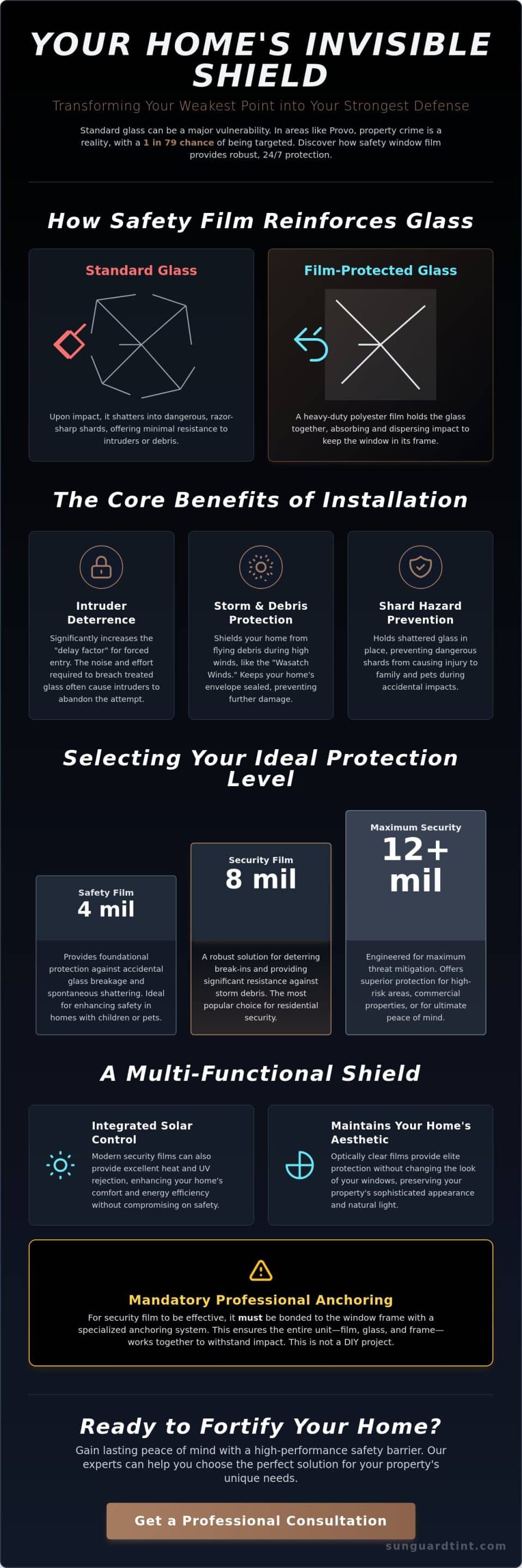 Safety Window Film for Homes in Provo: The 2026 Property Protection Guide